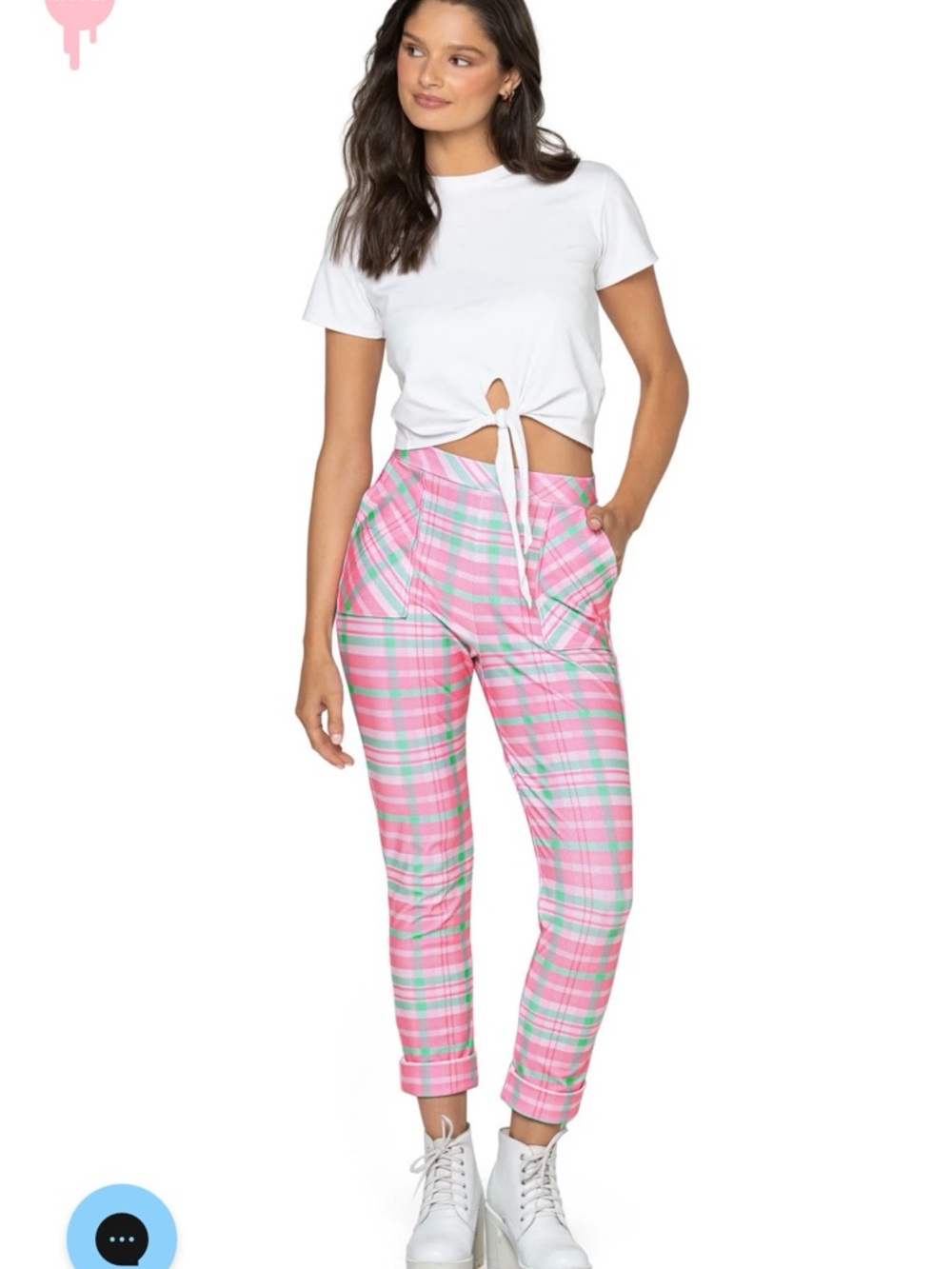 Blackmilk pastel tartan plaid pants